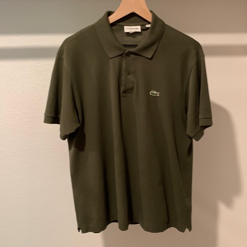 Authentic Lacoste Dark Olive Polo Size Large